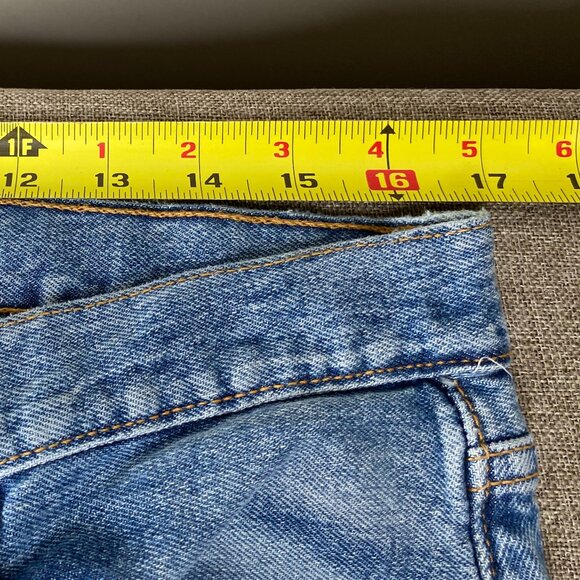 Levi's 501 Original Fit Men's 34 x 32 Mid Rise Blue Distressed Casual Pants - Picture 11 of 15